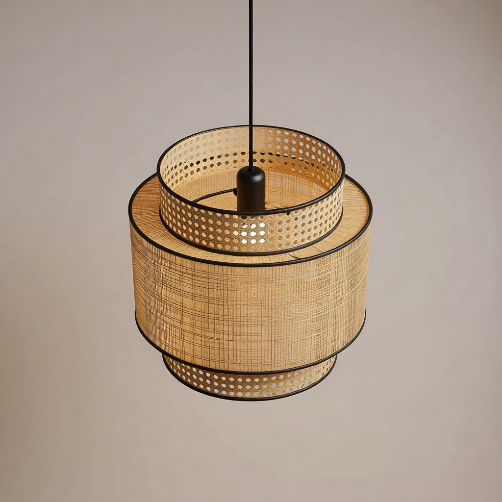 Double Linen Pendant Ø40