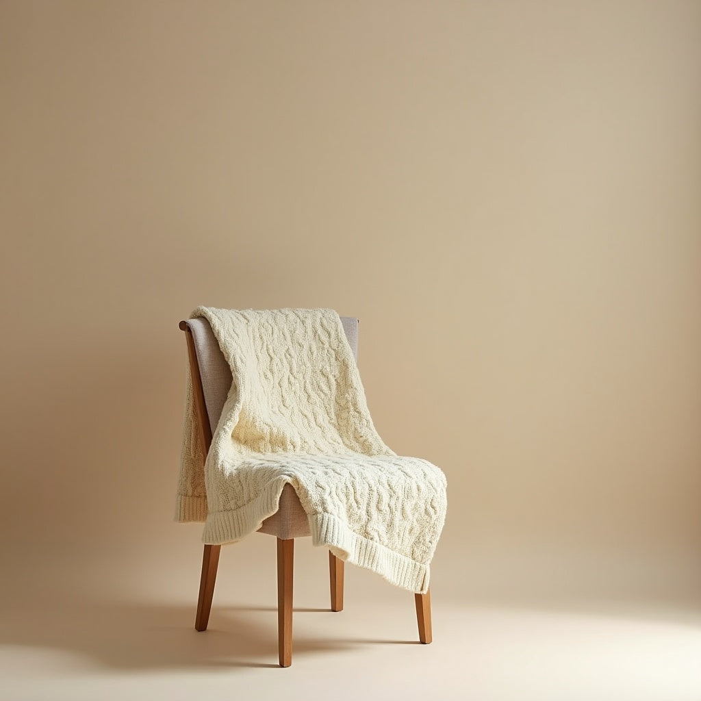 Trecce Cable Knit Throw