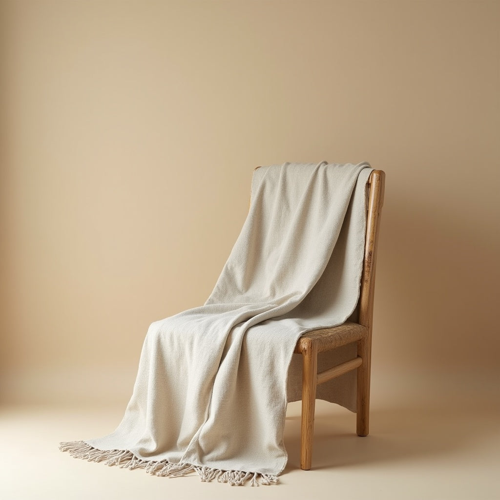Fringed Linen Throw