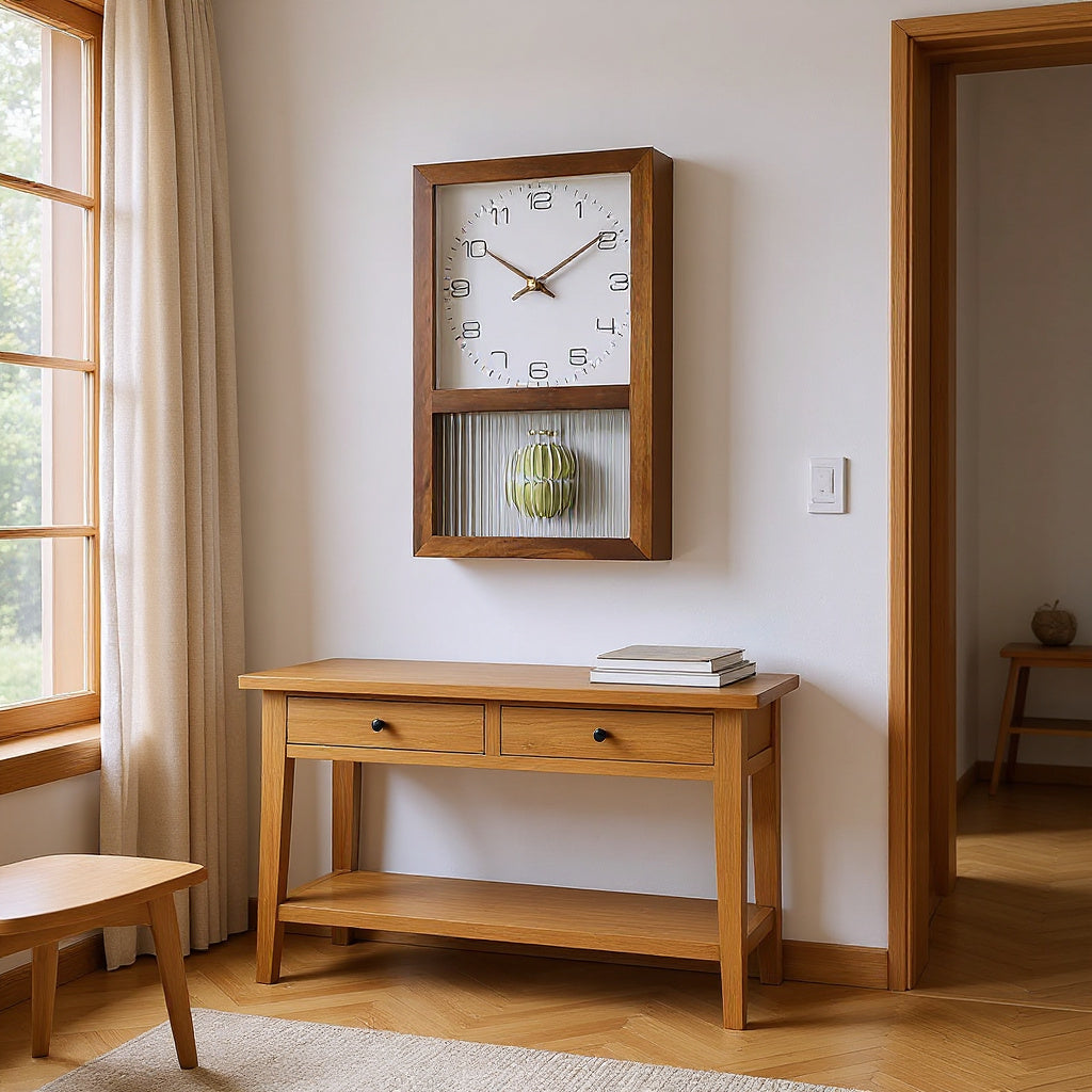 Solid Oak Wall Clock