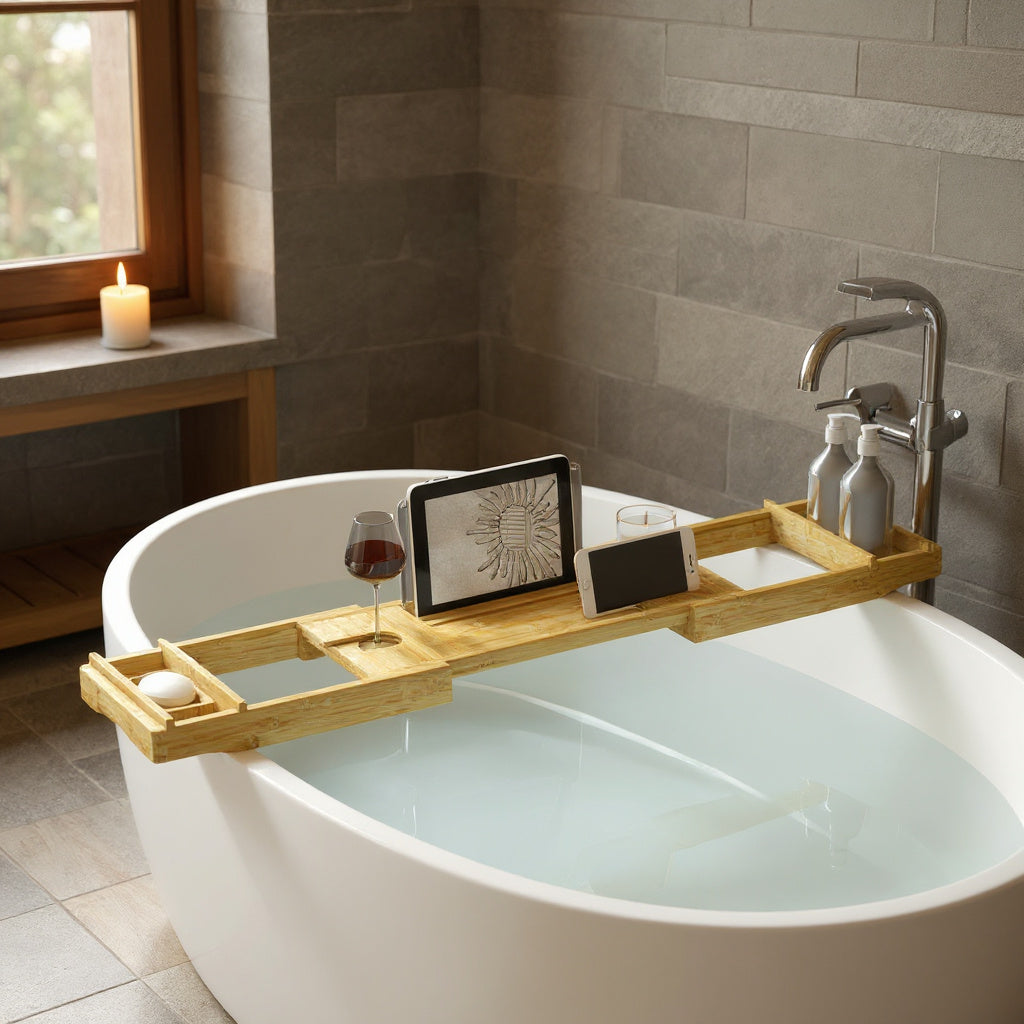 Extendable Bamboo Bath Caddy