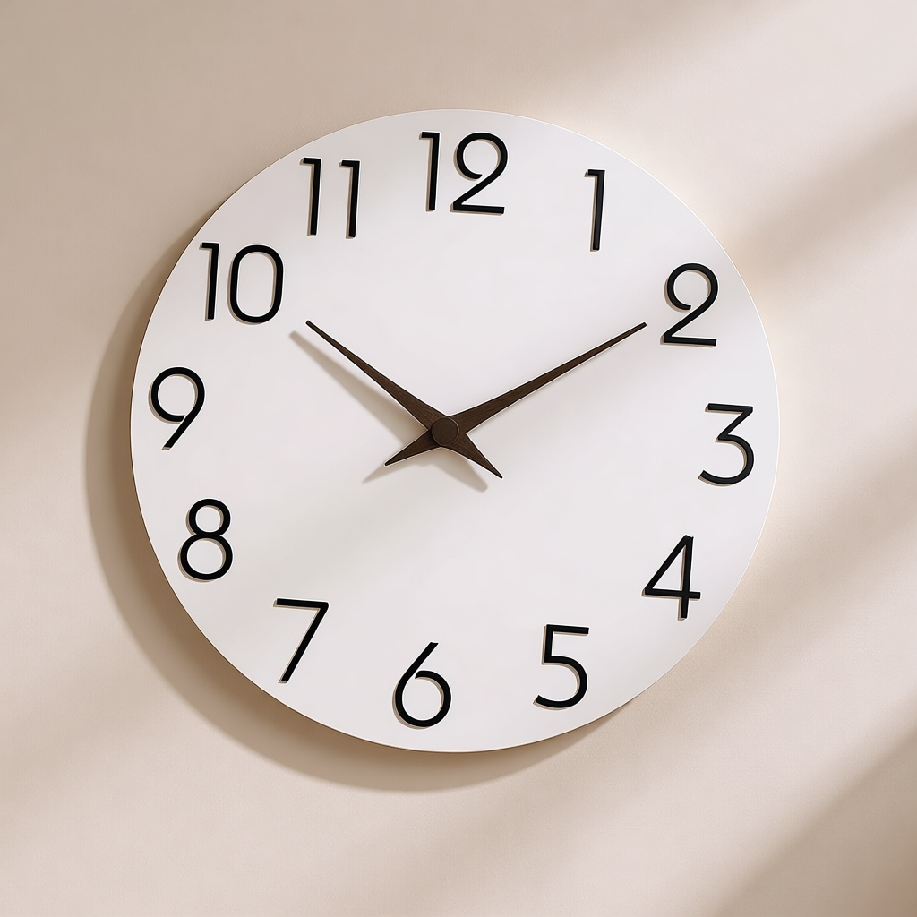 Simple White Wall Clock