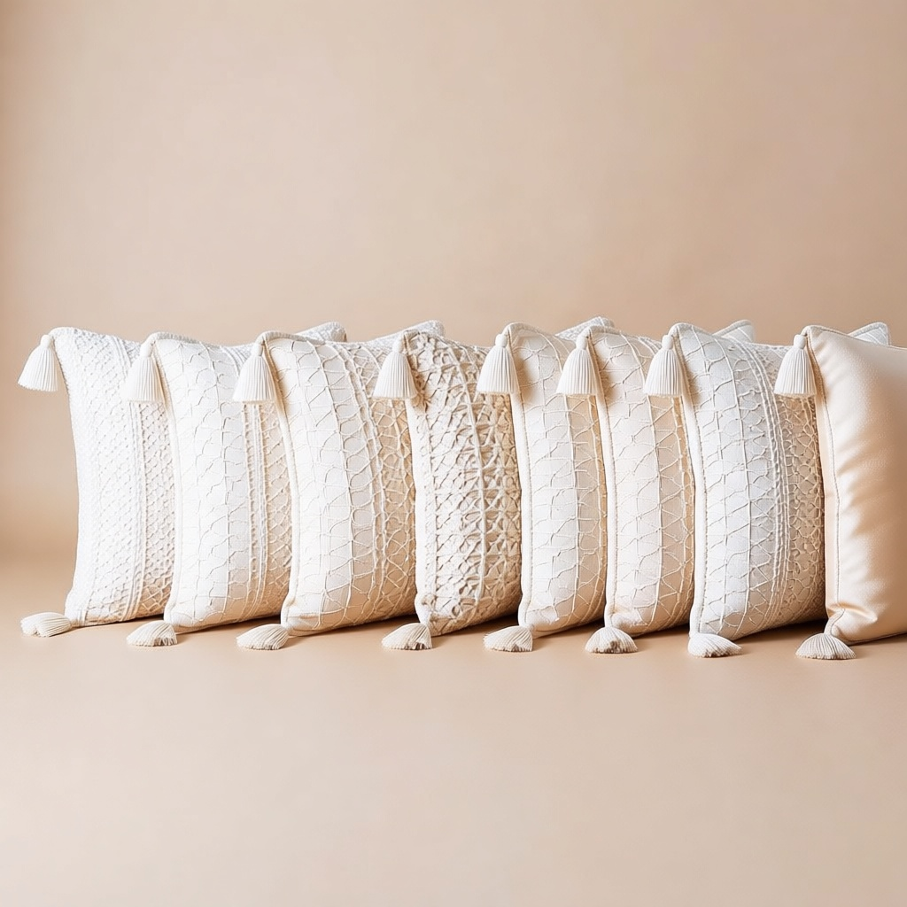 Cotton-Linen Lumbar Cushion Cover shown in full