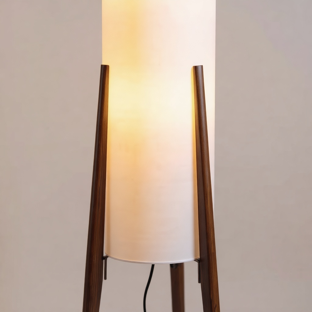 Black Walnut Zen Floor Lamp