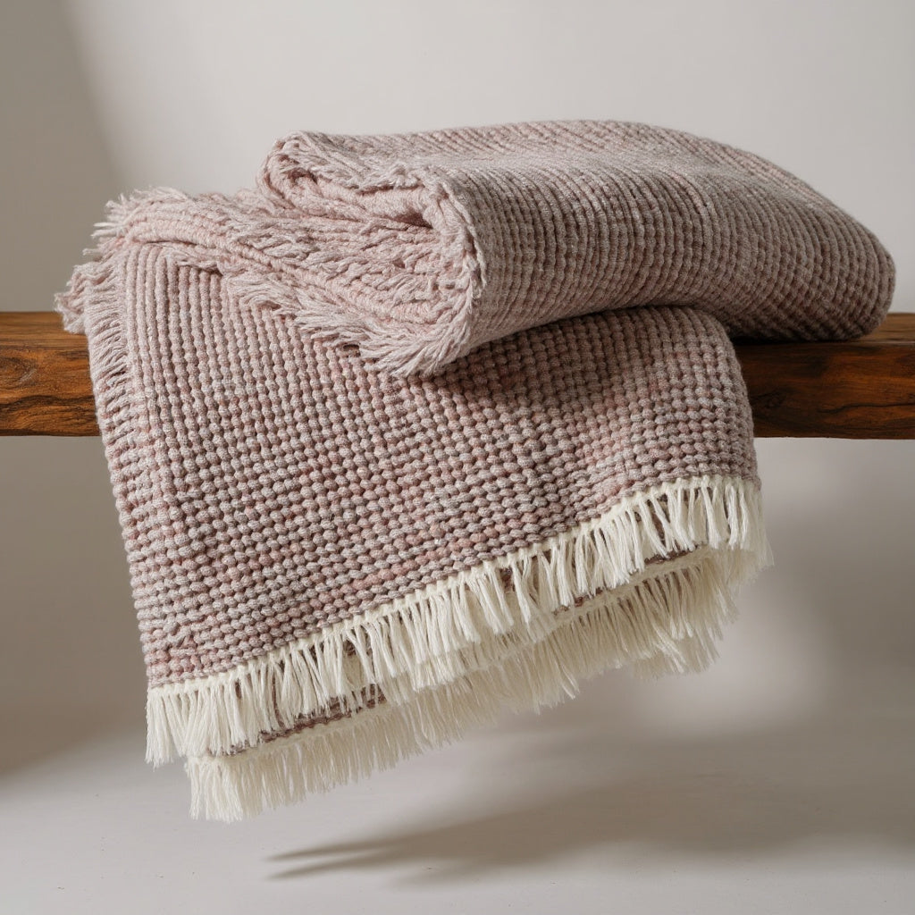 Cotton-Linen Tassel Throw