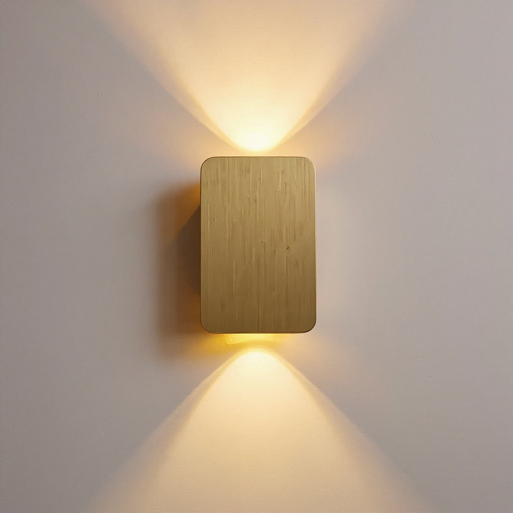 Cubo Brass Wall Light — studio shot