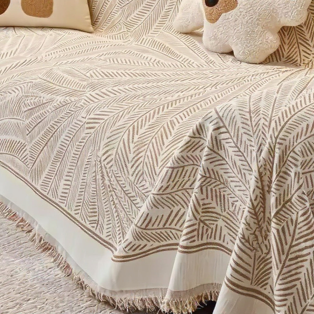 Foglia Jacquard Sofa Cover — detail