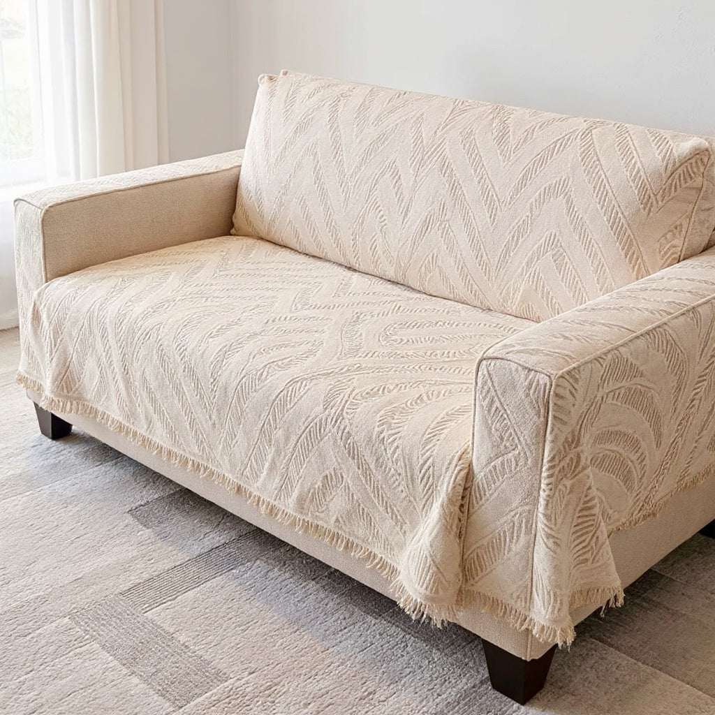 Foglia Jacquard Sofa Cover — hero