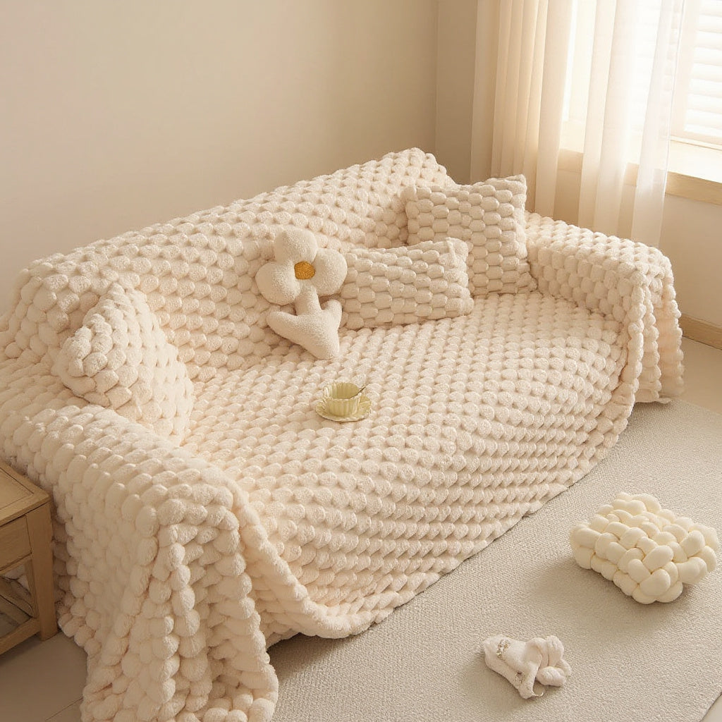 Peluche Tufted Sofa Cover — context
