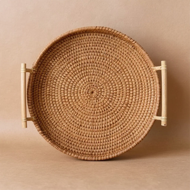 Rata Rattan Tray — studio shot