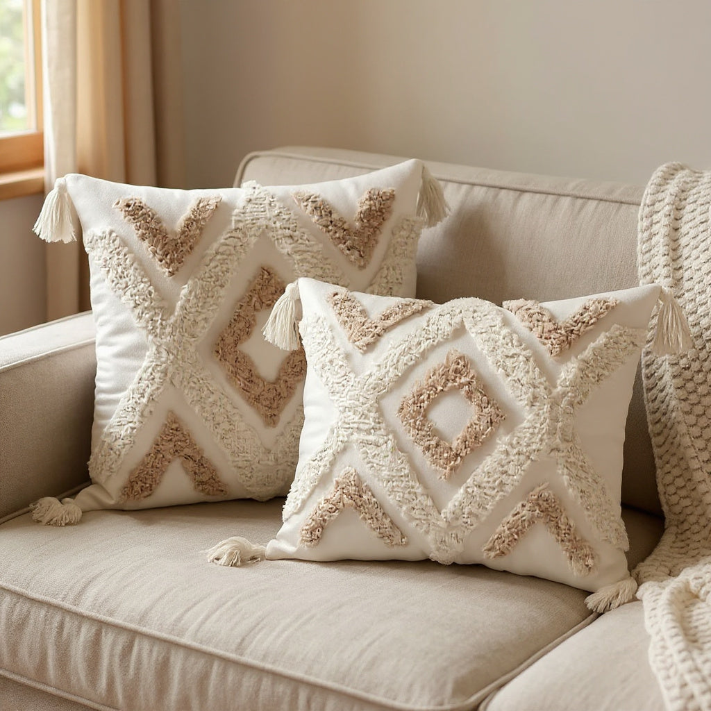 Reticolo Tufted Cushion Set — context