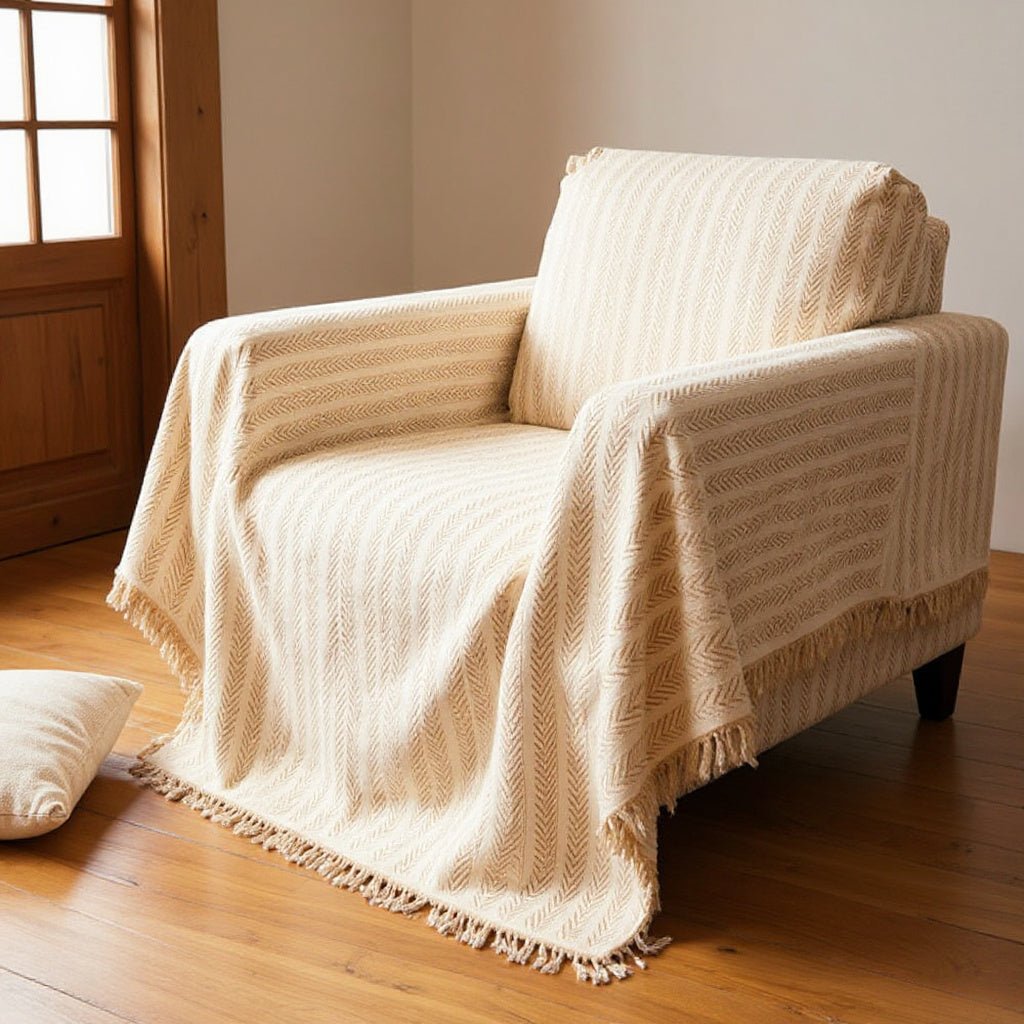 Spiga Chenille Sofa Cover — context