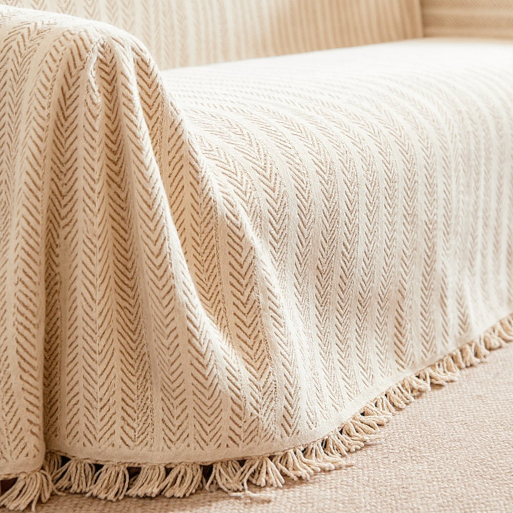 Spiga Chenille Sofa Cover — detail