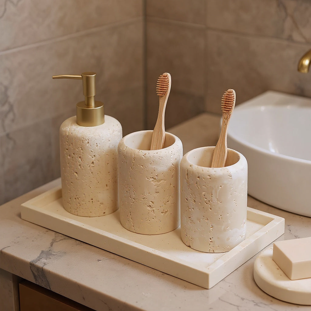 Terra Gold Bathroom Set — context
