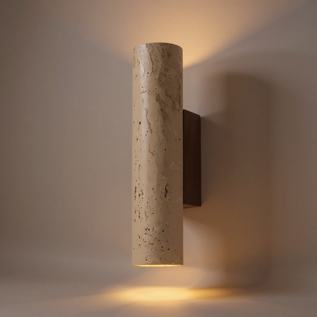 Tivoli Travertine Sconce — studio shot