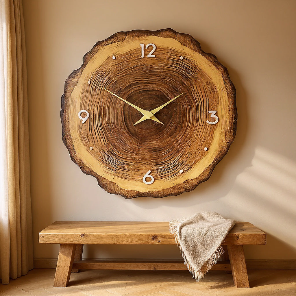 Tronco Wall Clock — in use at home